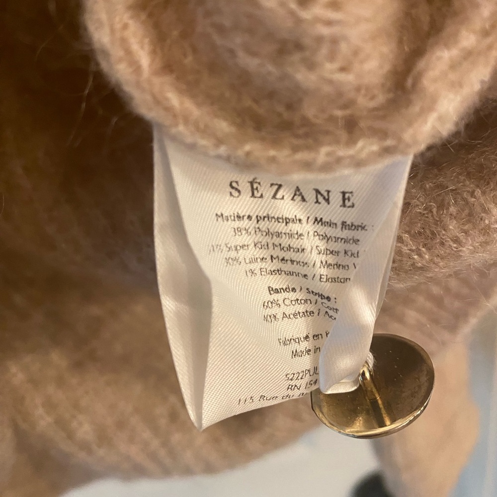 Sézane Trudy Button-Detail Tan Sweater size XXXL (US16) - Picture 5 of 5